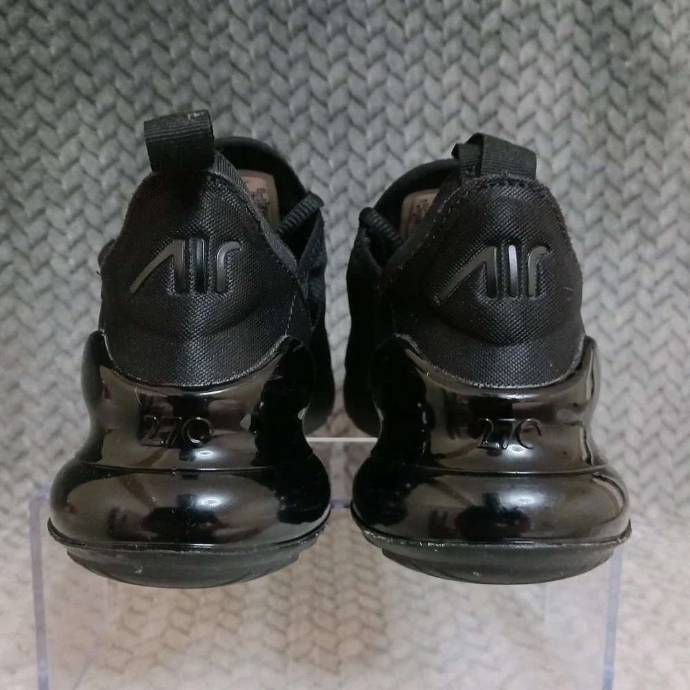 Nike Air Max 270 Black GS Walking Running Sneakers Shoes Size 4.5Y Women's 6